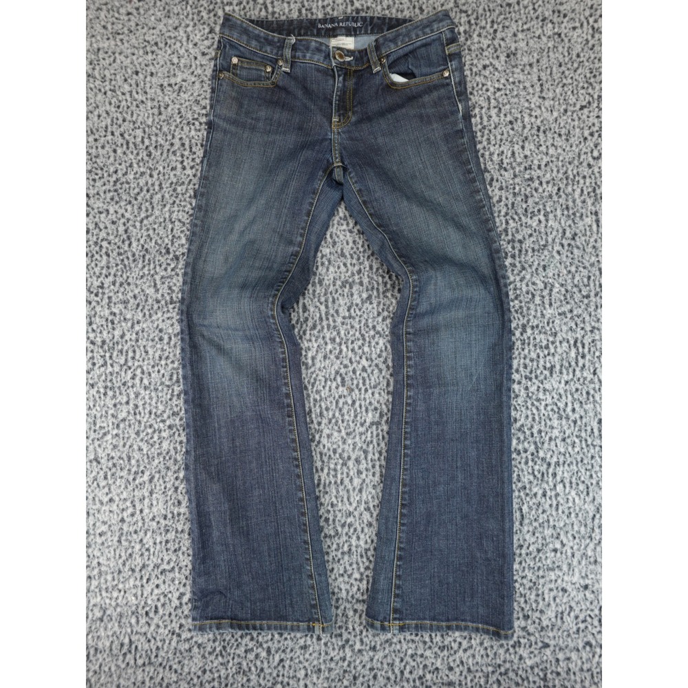 Banana Republic Bootcut Jeans Womens 27 Blue Stretch Denim Mid Rise 31‎ Inseam